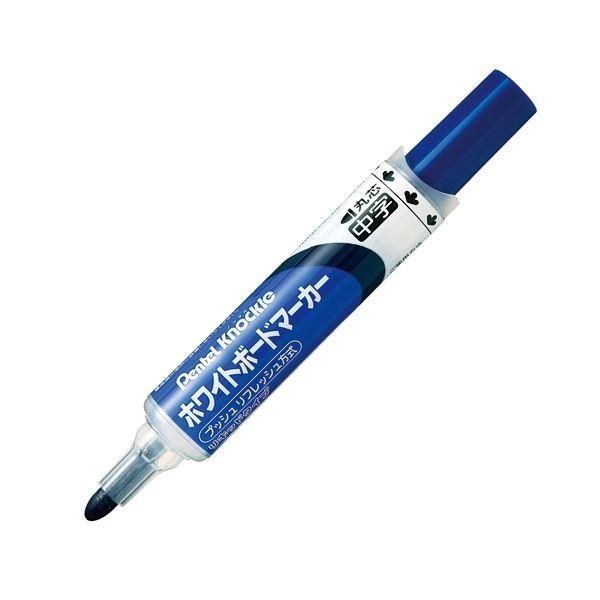 ds-(まとめ）ぺんてる ボードマーカーノックル EMWLM-C中字青10本〔×5セット〕