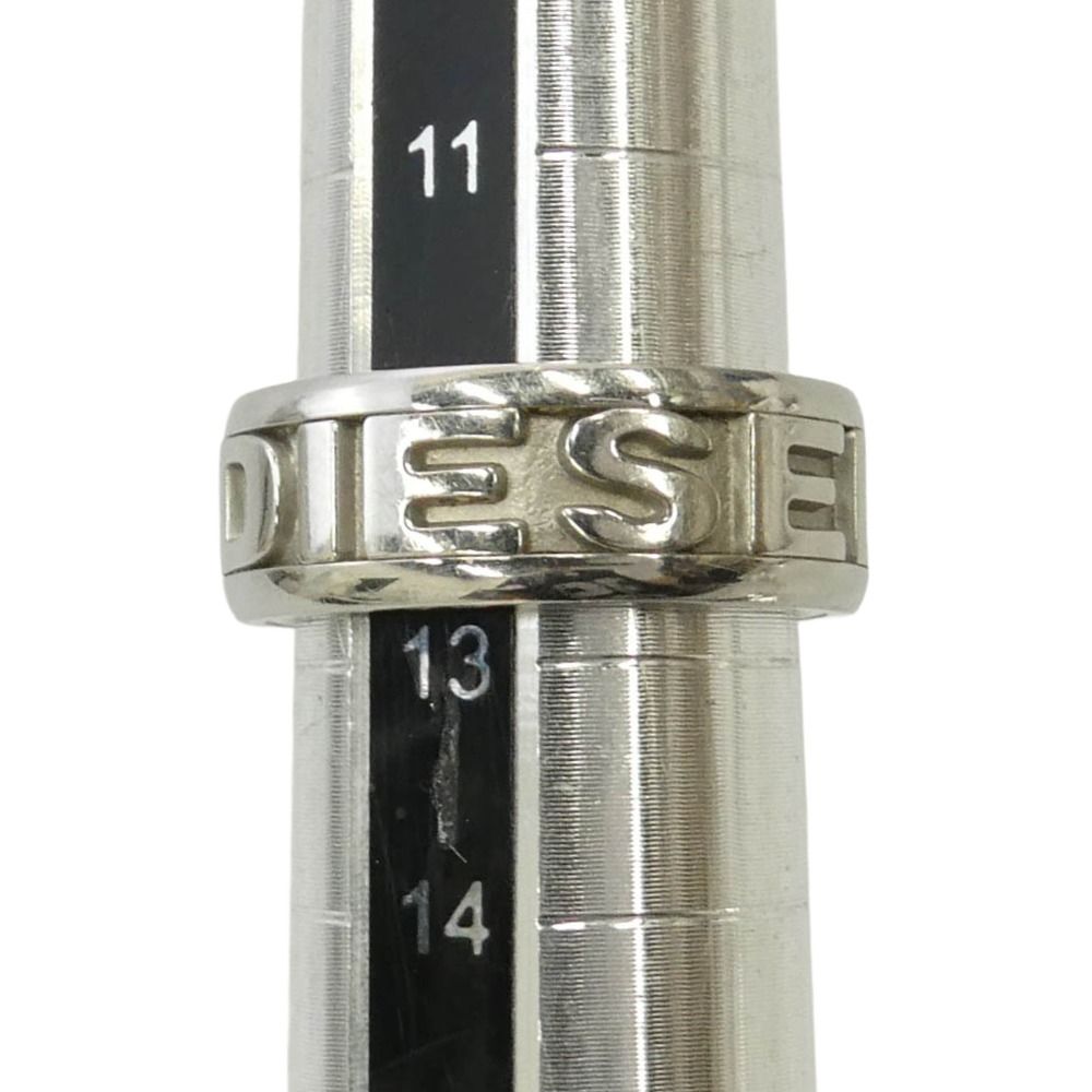 diesel ディーゼル　リング　5.5 シルバー925 11号 DIESEL ディーゼル ステンレス スチール ロゴ リング シルバー系 12.5
