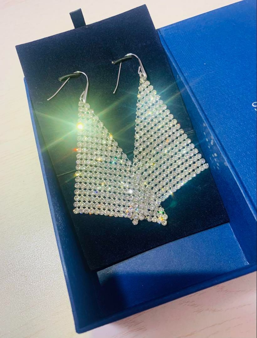 スワロフスキー Swarovski Fit Silver ピアス ラージサイズ - メルカリ