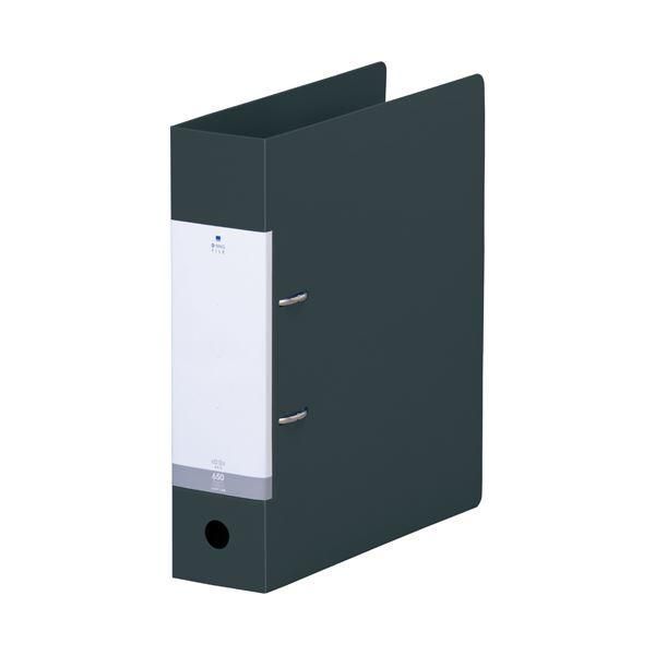ds-(まとめ）LIHITLAB D型リングファイル A4S 黒 G2280-24〔×10セット〕