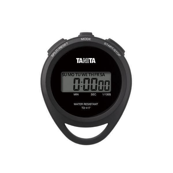 ds-(まとめ）タニタ ストップウオッチ TD-417-BK〔×5セット〕