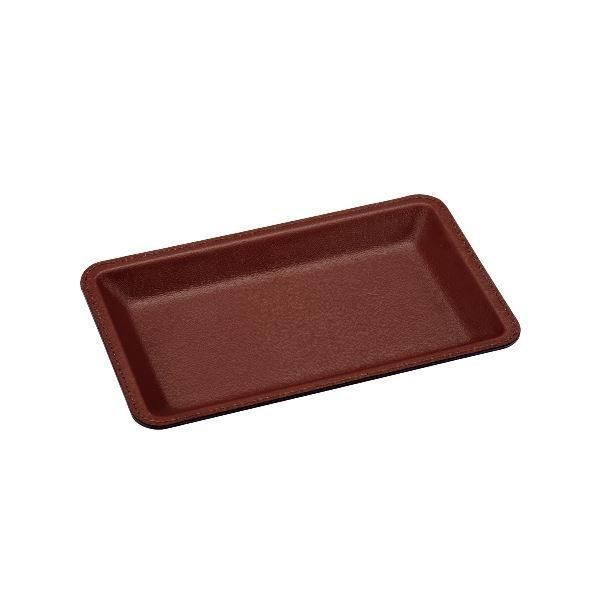 ds-(まとめ）オープン工業 レザー調カルトン 茶 KN-52〔×5セット〕