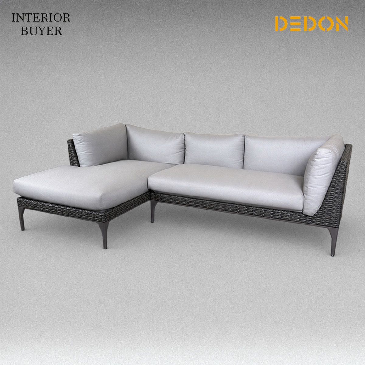 DEDON デドン MU ミュー カウチ ソファ アウトドア ファブリック グレー トアン・グエン 定価277万