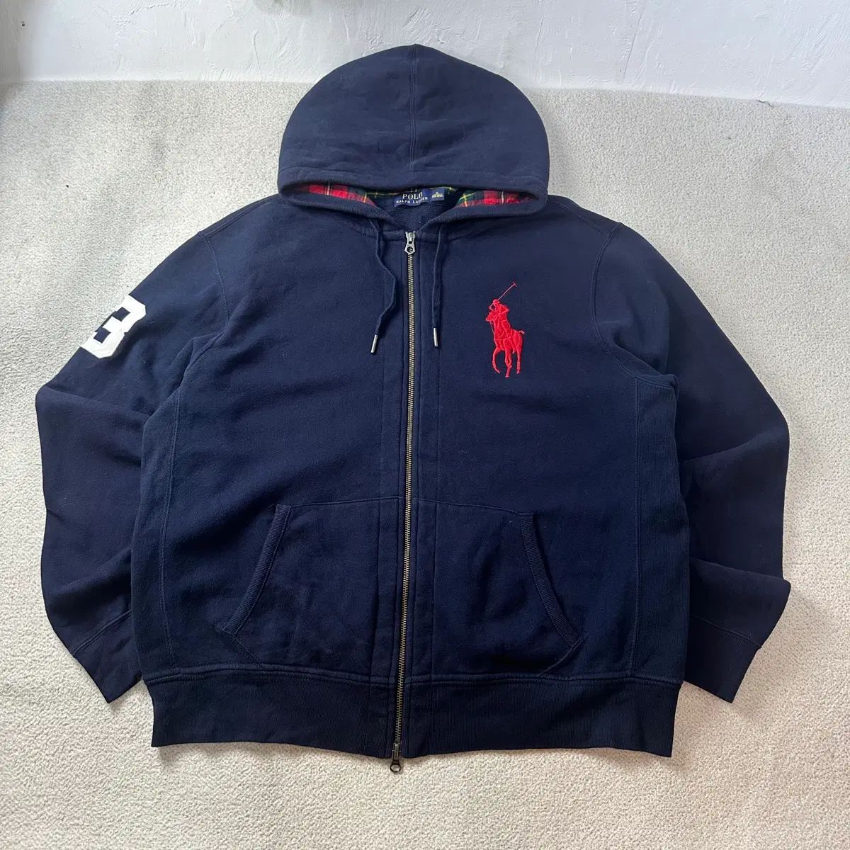 105 POLO RALPH LAUREN(ポロラルフローレン) 招待状級 ビックポニー ツーウェイ タタン フードジップアップ #370