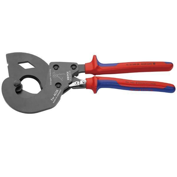 ds-KNIPEX クニペックス 9532-340SR ラチェットケーブルカッター ACSR線用 工具 ツール DIY 作業工具 道具