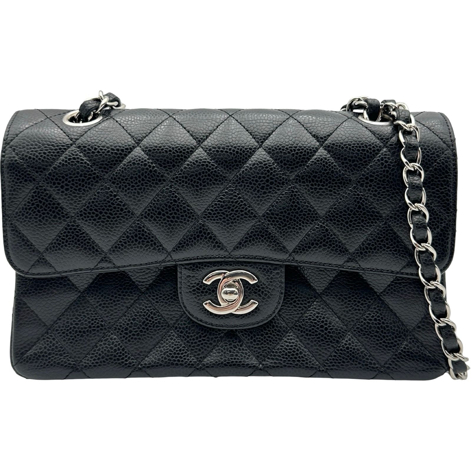 シャネル CHANEL マトラッセ23 A01113 13番台 ブラック ゴールド金具 キャビアスキン レディース ショルダーバッグ 508,400円