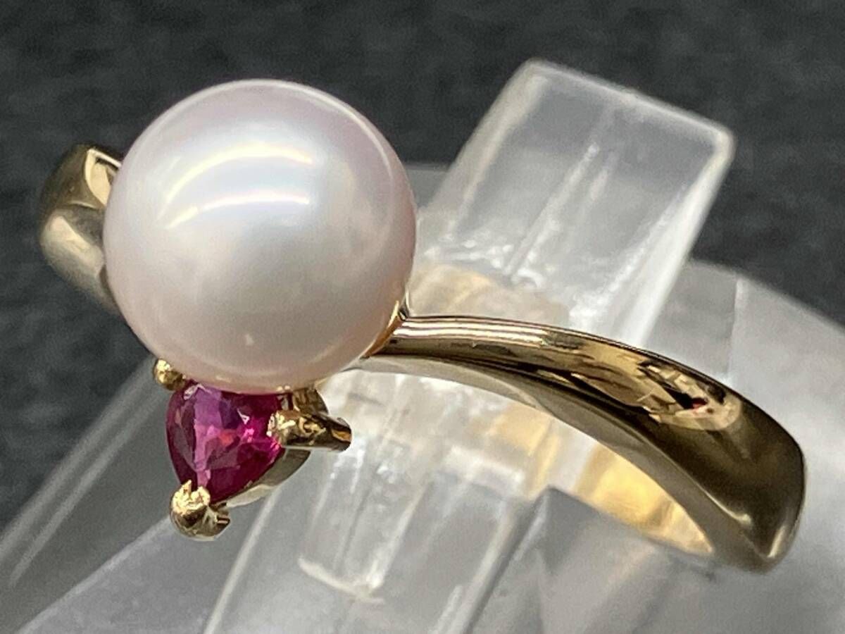 K18 イエローゴールド 真珠 ＃9.5 総重量3.2g 指輪 リング アクセサリー ソーティング付き 59,832円