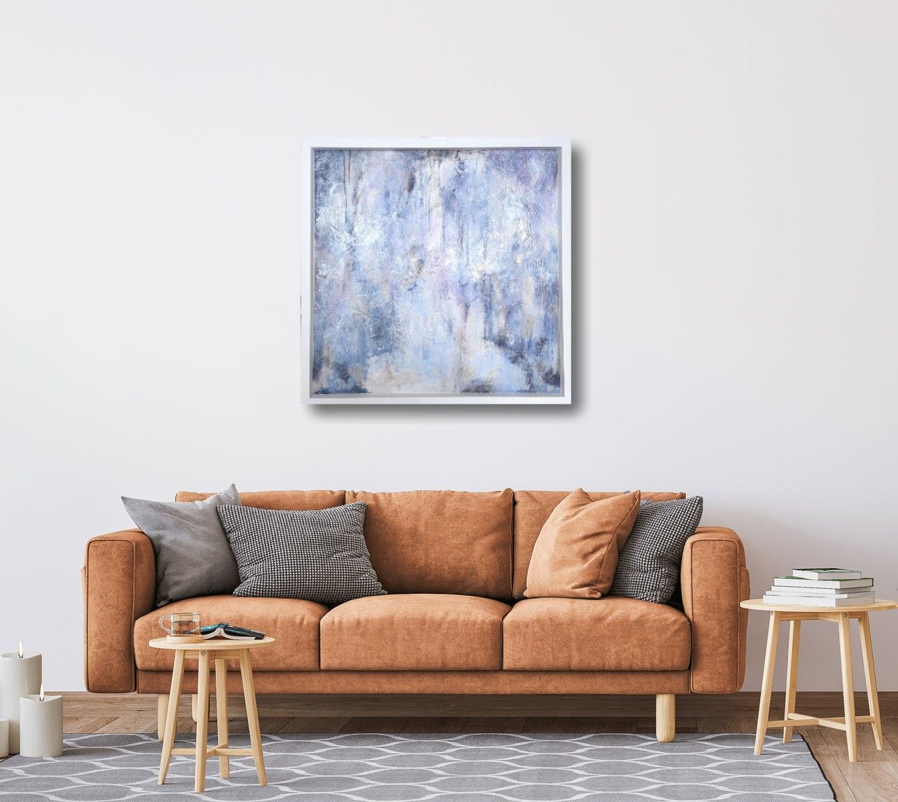 グラシア / 抽象画 91×91㎝ キャンバスボード 原画限り モダンアート 現代アート アートパネル インテリア リビング ギフト 60,500円