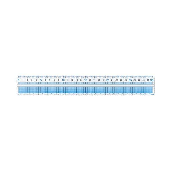 ds-（まとめ） レイメイ藤井 見やすい方眼定規 30cm AJH308〔×30セット〕
