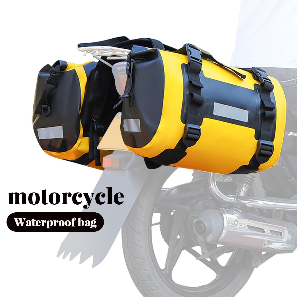 防水バイクサドルバッグ 30L 2個セット サイドバッグ