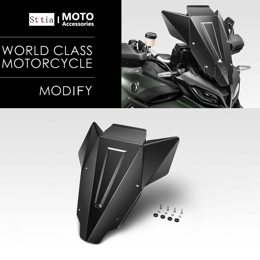 ヤマハ トレーサー9/GT 2021-2024 用 CNC アルミフロントガラスウインドシールド