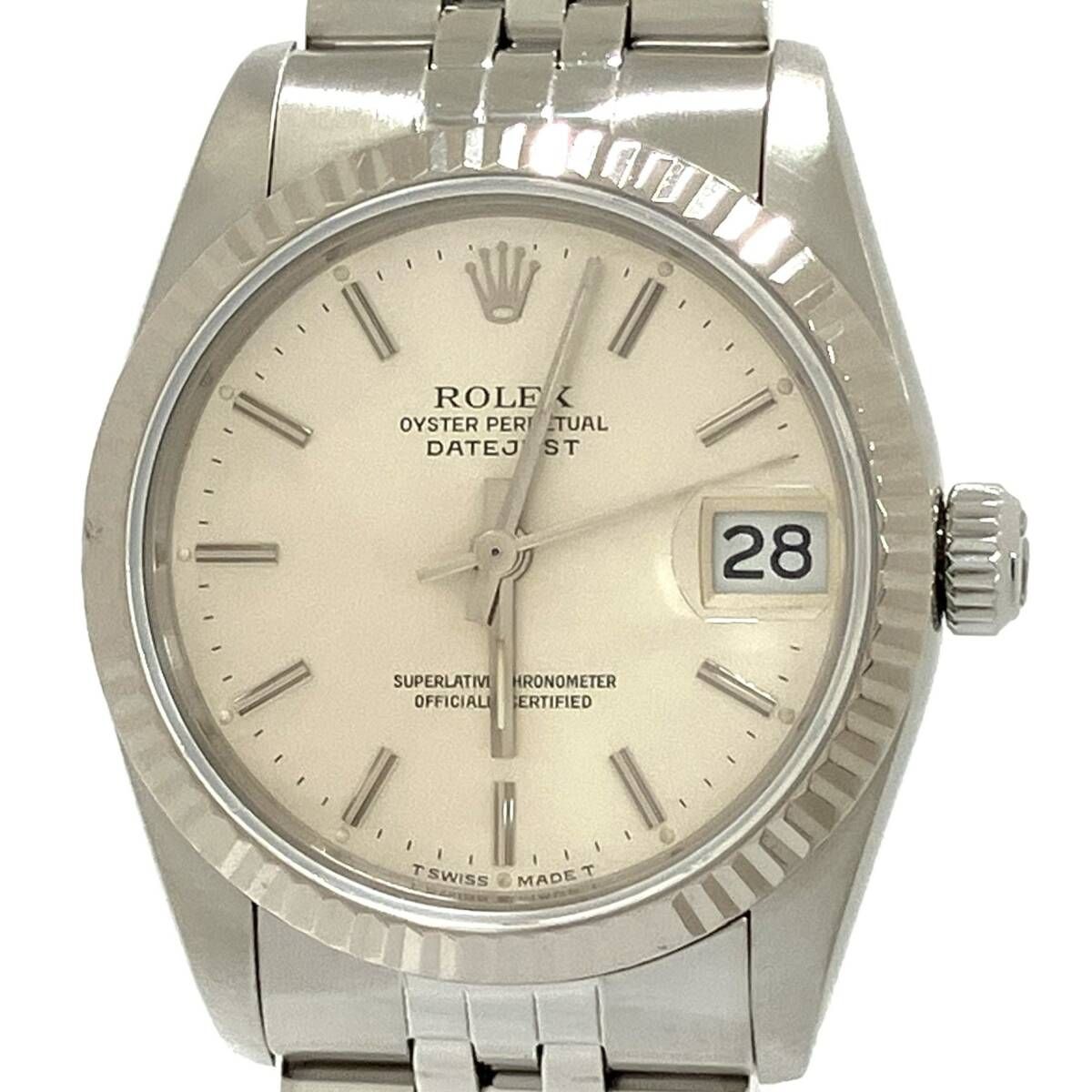 ROLEX ロレックス デイトジャスト 68274 自動巻き シルバー文字盤 SS×WG レディース 腕時計 ウォッチ 箱有 362,489円