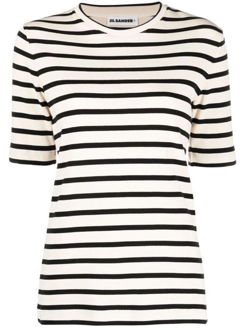 JIL SANDER ストライプコットンTシャツ 送料無料