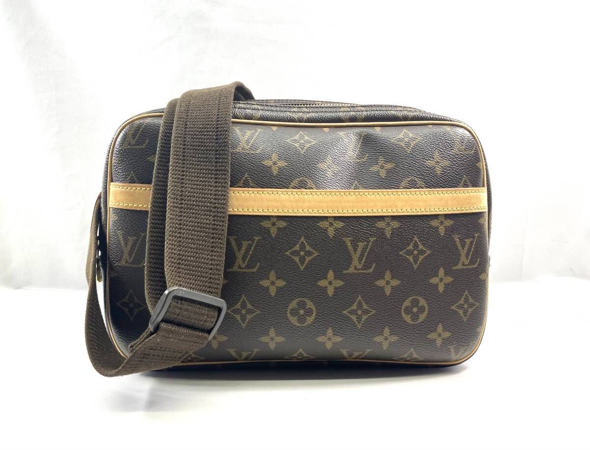 【鑑定書付き】 LOUIS VUITTON ルイヴィトン モノグラム リポーター M45254 SP0065 ショルダーバッグ ブラウン系