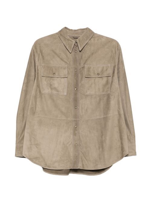 BRUNELLO CUCINELLI レザーシャツ 送料無料