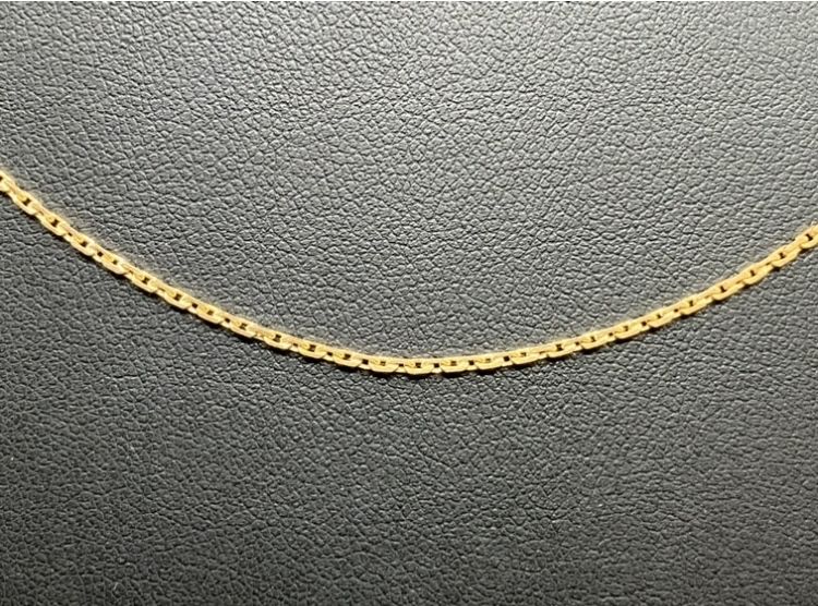K18 ネックレス 44cm 4.0g 幅0.1cm アズキチェーン 引輪