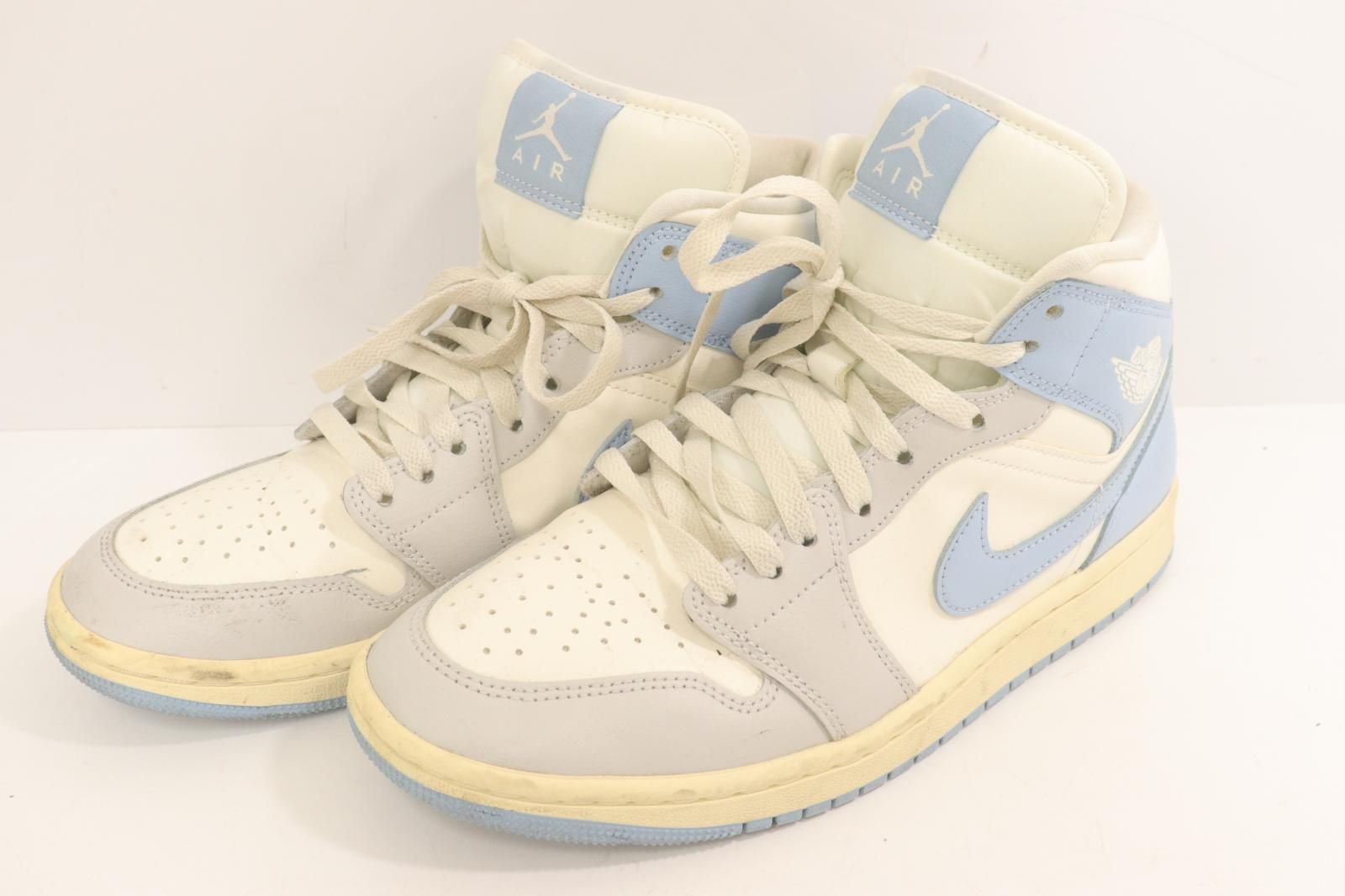 【中古】 NIKE メンズスニーカー 27 AIR JORDAN 1 MID スニーカー NIKE 27 青 ブルー ロゴ