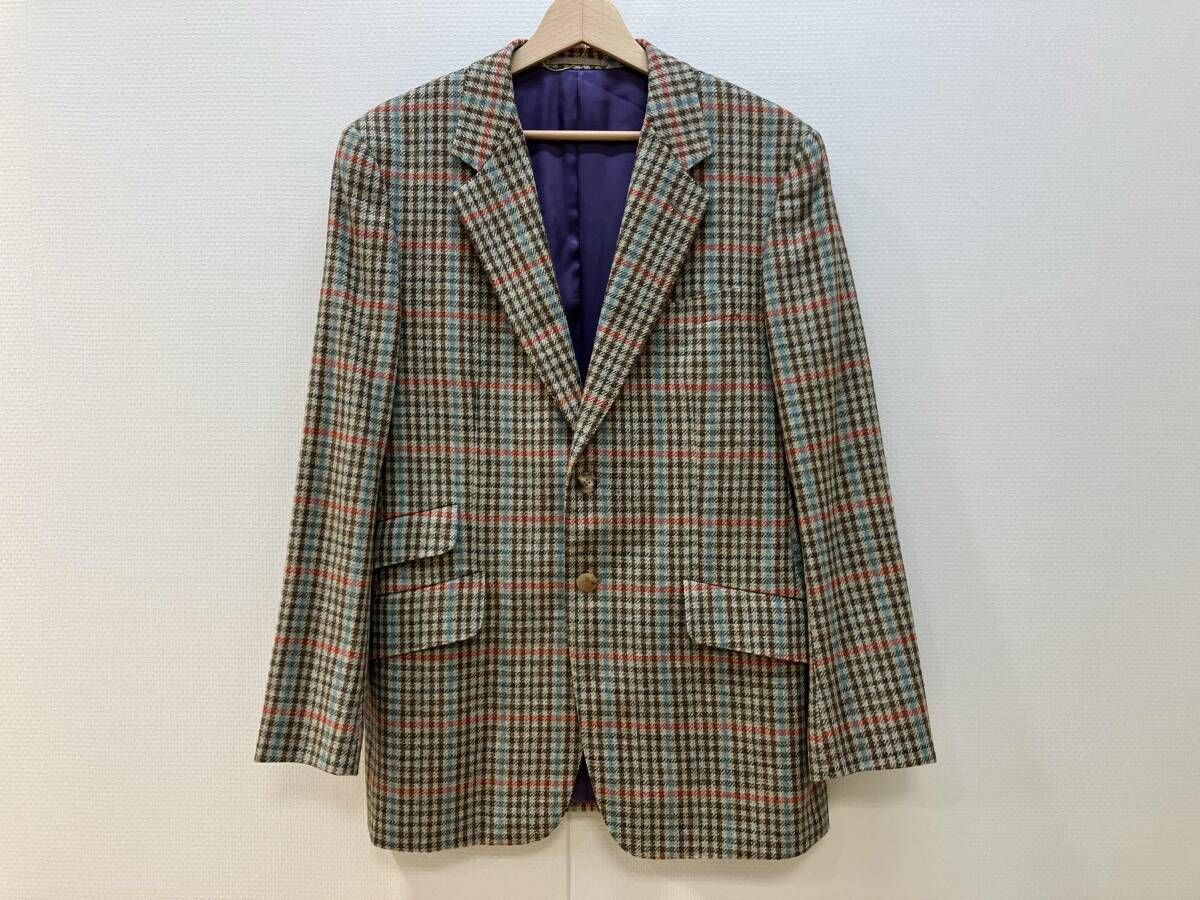 Paul Smith ポール スミス The British Collection テーラードジャケット チェック柄 マルチカラー L ウール キュプラ 日本製 PL-ST-64274 7,637円
