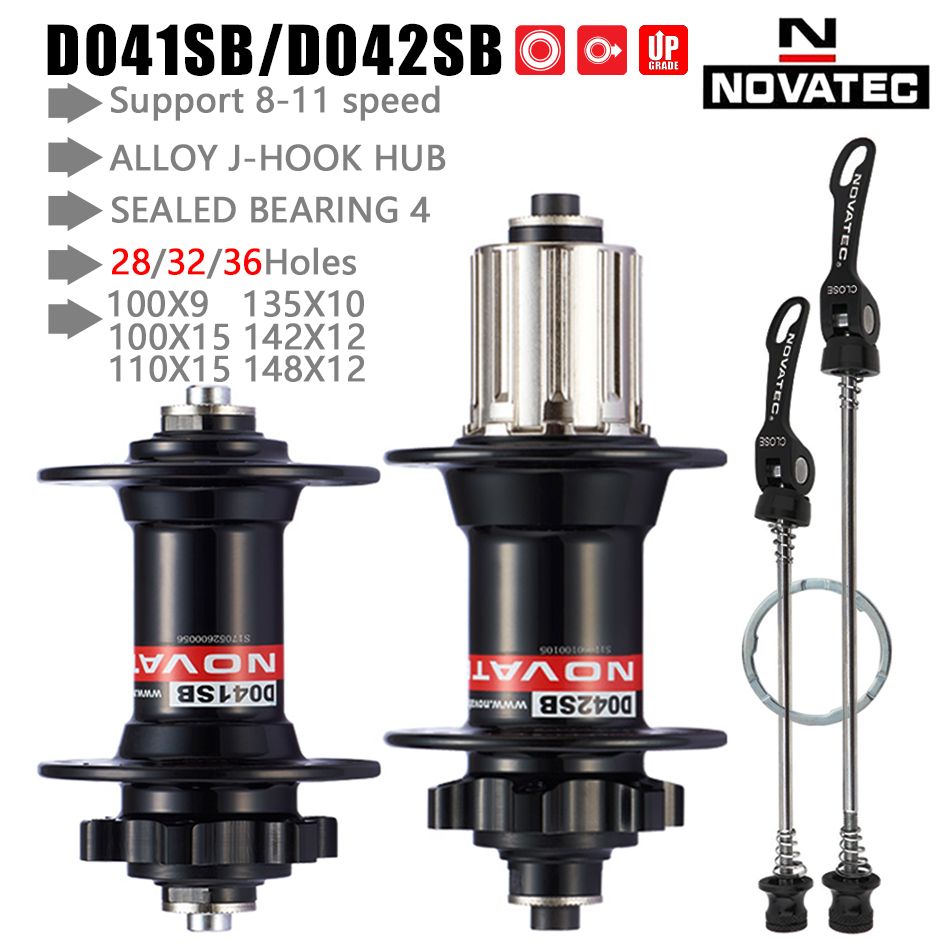 Novatec MTB用 ベアリングハブ 32/36穴 ディスクブレーキ対応 12,210円