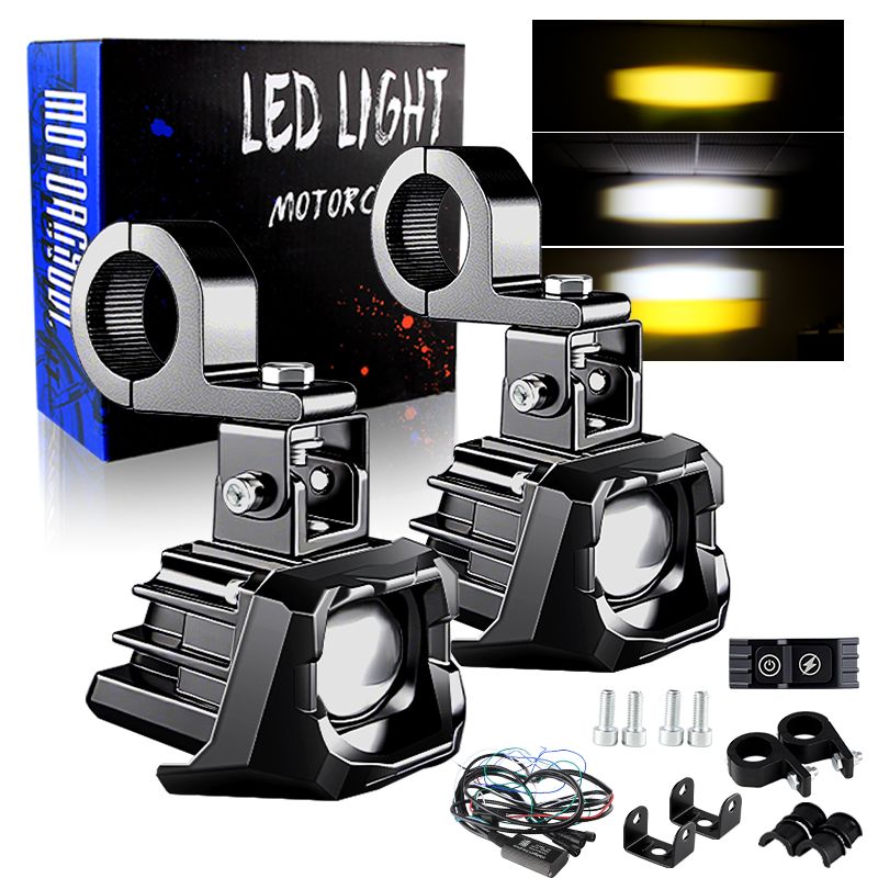 ホンダ CRF1000L/NC700X 用 80W LED ヘッドライトデュアルカラーセット