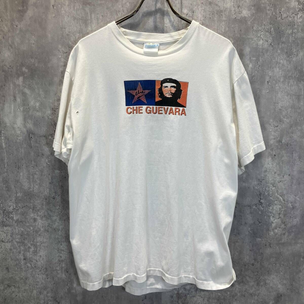 90s HANES 半袖Tシャツ CHE GUEVARA 穴有り ヘインズ チェゲバラ ホワイト