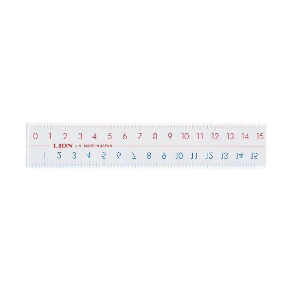 ds-（まとめ）ライオン事務器 ピックアップ定規15cm L-5 1本〔×30セット〕