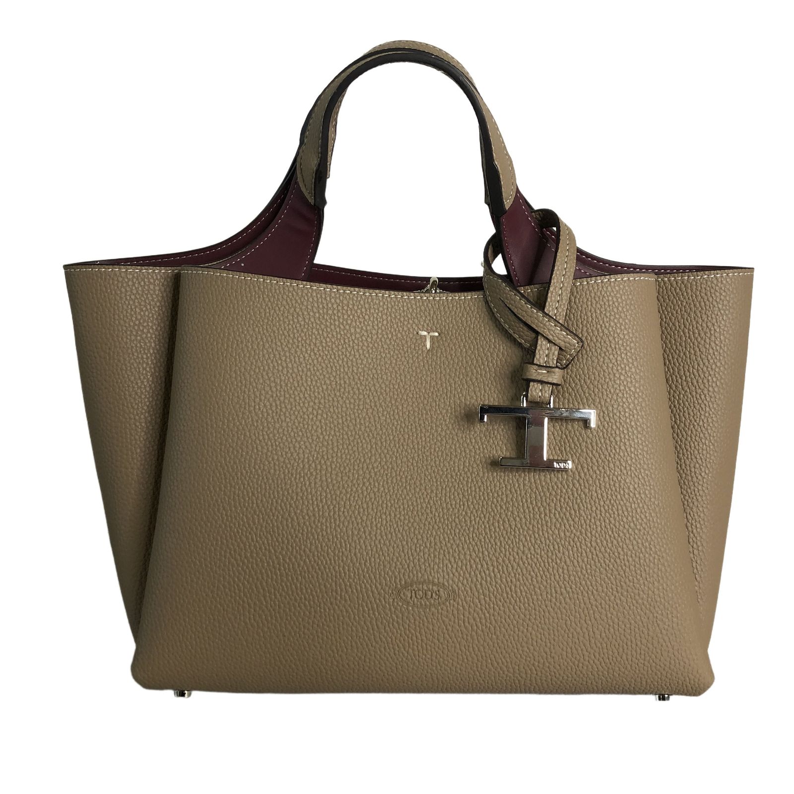 TODS トッズ レザー バッグ ミニ 2WAY ハンドバッグ ショルダーバッグ ブラウン ボルドー XBWAPAFL100QRI9P13 中古 美品 T11521972