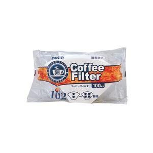 ds-（まとめ）日本デキシー コーヒーフィルター102漂白 2~4杯用 KOTB02CN 1パック(100枚)〔×30セット〕