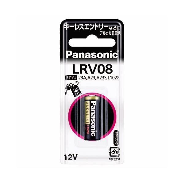ds-（まとめ）パナソニック アルカリ乾電池 12V形LR-V08/1BP 1本〔×10セット〕