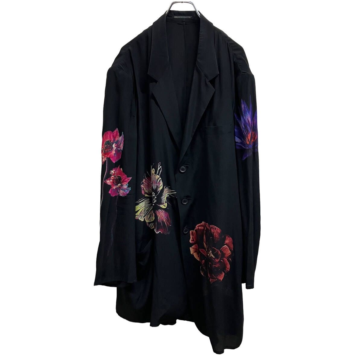 25SS YOHJI YAMAMOTO POUR HOMME Flower Pattern Print Jacket サイズ4 HP-J54-823 ヨウジヤマモトプールオム