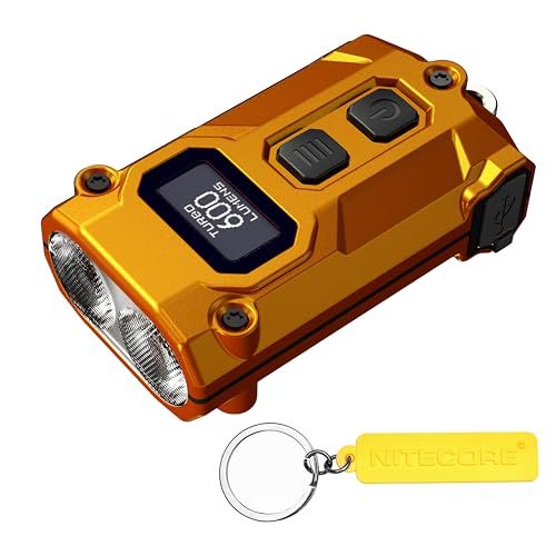 Nitecore TINI 3 インテリジェント 複数色温度 600ルーメン キーチェーン ライト 充電式 EDC 懐中電灯タグ (オレンジ)pms fcf490c8