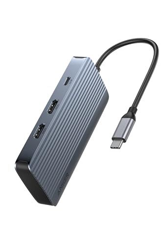 Anker USB-C ハブ (7-in-1, Dual Display) | 100W USB PD対応 4K HDMIポート 10Gbps 高速データ転送 USB-Cポート USB-Aポート 搭載 Macbook Pro/Air/Dell dac8b30c