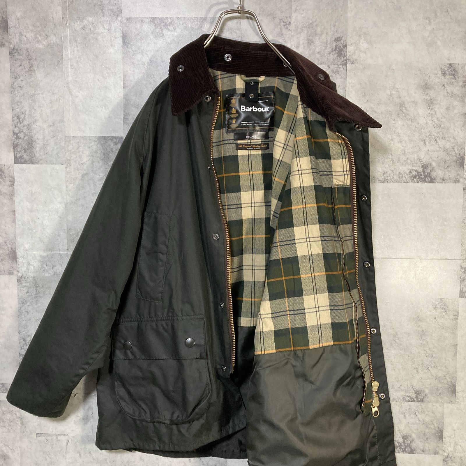 Barbour ビデイル オイルドジャケットセージ　ピンバッジ付き 英国製 19 AW Barbour バブアー オイルドジャケット BEDALE ビデイル