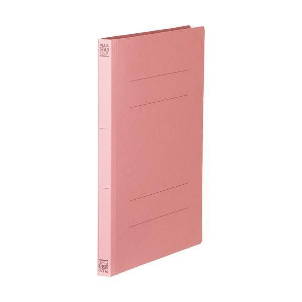 ds-（まとめ）プラス フラットファイル 樹脂とじ具B5タテ 150枚収容 背幅18mm ピンク No.031N 1セット(10冊) 〔×10セット〕
