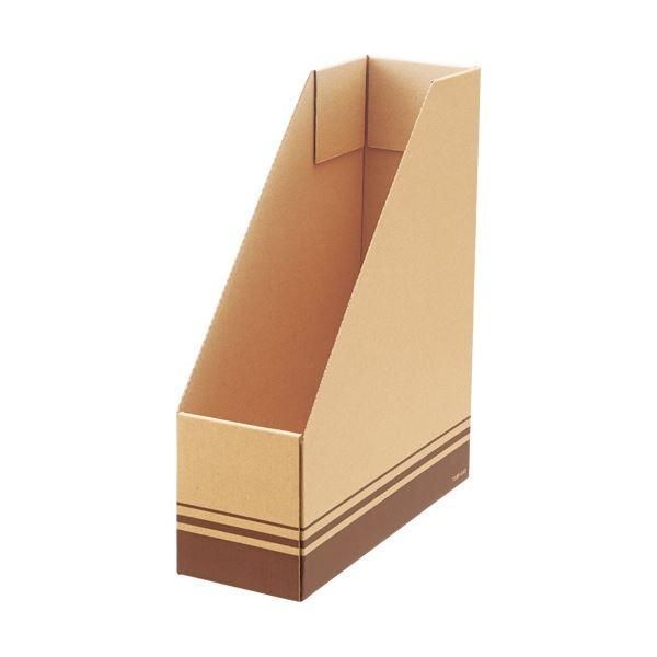 ds-（まとめ）TANOSEEボックスファイル(ナチュラル) A4タテ 背幅100mm 1パック(5冊) 〔×10セット〕