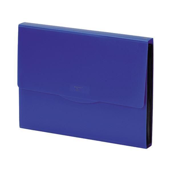 ds-(まとめ)リヒトラブ リクエスト不透明ドキュメントファイル A4 13ポケット 藍 G5800-11 1冊 〔×10セット〕