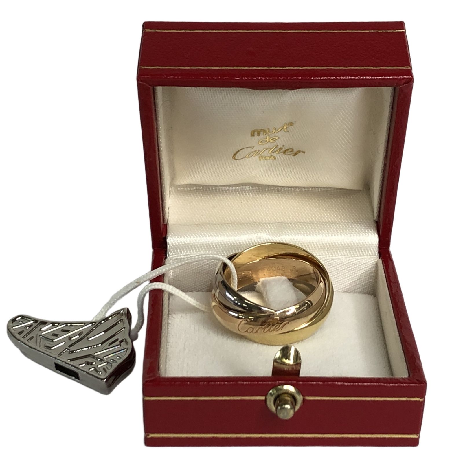 【鑑定済】Cartier カルティエ トリニティ リング 3連 ゴールド 750 57サイズ レディース メンズ 中古 T11490073