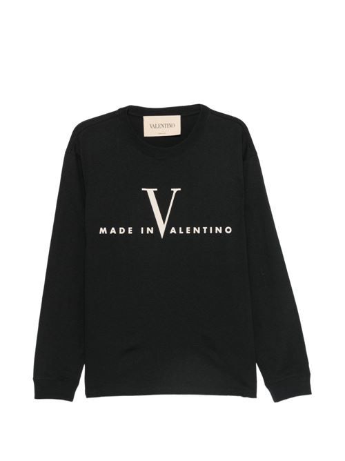 VALENTINO ロゴ コットン Tシャツ 送料無料