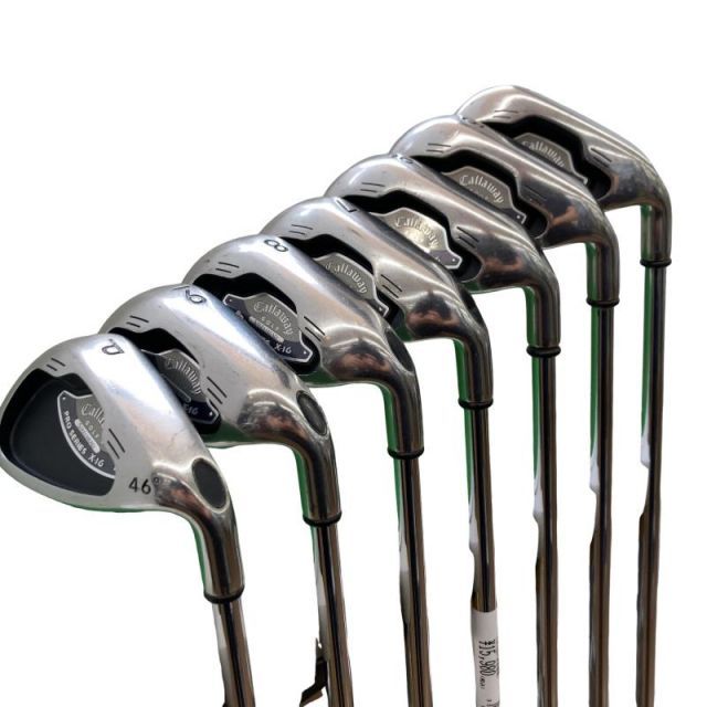 【中古】 キャロウェイ STEELHEAD X-16 PRO SERIES 8S アイアンセット IR PRO SERIES X-16スチール(NS 990) (フレックスS) メンズ 男性用 右利き 右用 Dランク ゴルフクラブ