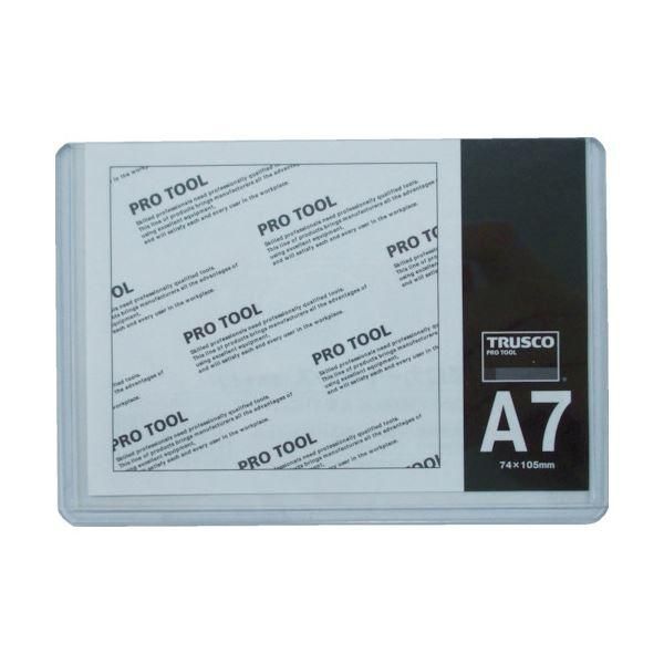 ds-（まとめ）TRUSCO 厚口カードケース A7THCCH-A7 1枚 〔×50セット〕
