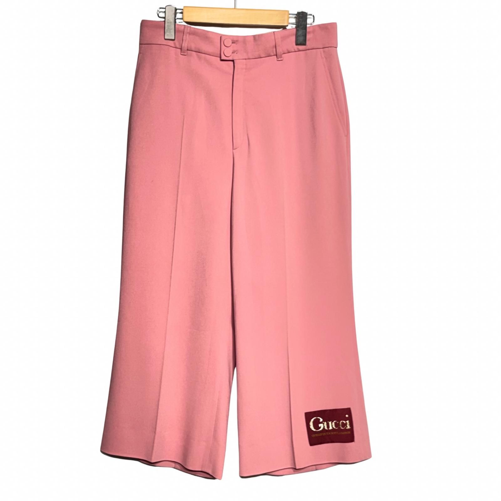 GUCCI グッチ パンツ レディース44（約Lサイズ） ピンク/レーヨン/ポリウレタン 622206 【中古】【200】
