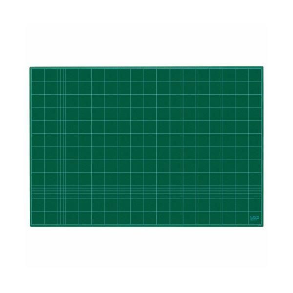ds-（まとめ） ライオン事務器 カッティングマット再生PVC製 両面使用 300×220×3mm グリーン CM-30H 1枚 〔×5セット〕