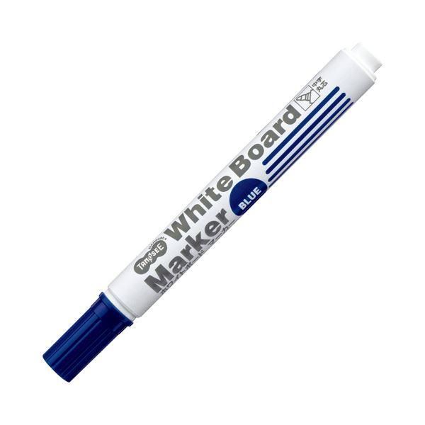 ds-(まとめ) TANOSEE ホワイトボードマーカー 中字丸芯 青 1本 〔×300セット〕