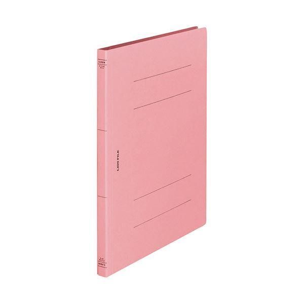 ds-(まとめ) ライオン事務器 フラットファイル(環境)樹脂押え具 A4タテ 150枚収容 背幅18mm ピンク A-516KA4S 1冊 〔×100セット〕