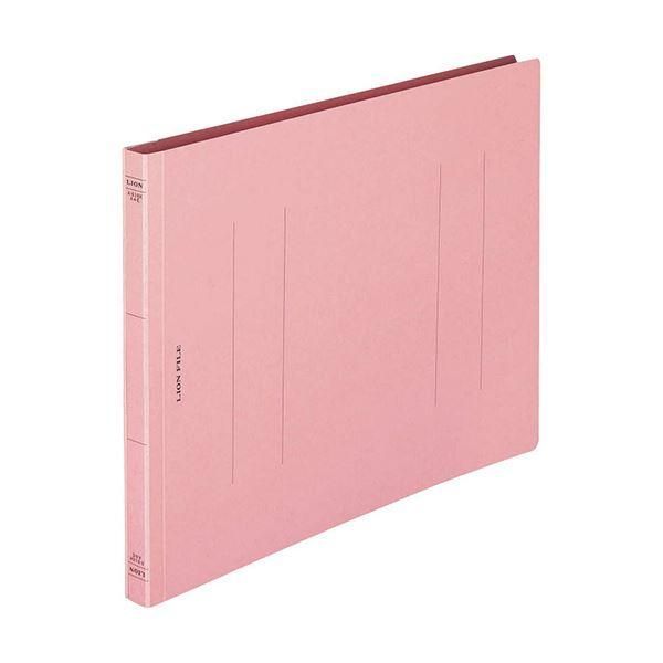 ds-(まとめ) ライオン事務器 フラットファイル(環境)樹脂押え具 A4ヨコ 150枚収容 背幅18mm ピンク A-516KA4E 1冊 〔×100セット〕