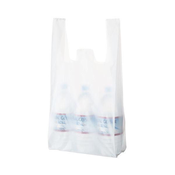 ds-(まとめ) TANOSEE 乳白レジ袋 35号ヨコ260×タテ530×マチ幅130mm 1パック（100枚） 〔×50セット〕