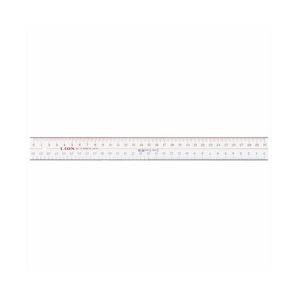 ds-(まとめ) ライオン事務器 アクリル直線定規30cm No.10 1本 〔×50セット〕
