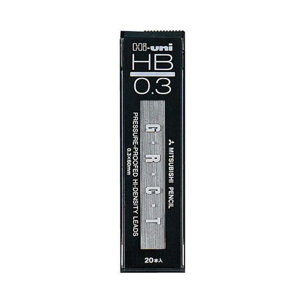 ds-(まとめ) 三菱鉛筆 シャープ替芯Hi-uni0.3 HB HU03300HB 1個(20本) 〔×50セット〕