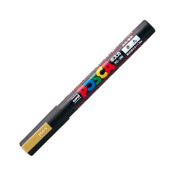 ds-(まとめ) 三菱鉛筆 水性マーカー ポスカ 細字丸芯 金 PC3M.25 1本 〔×50セット〕