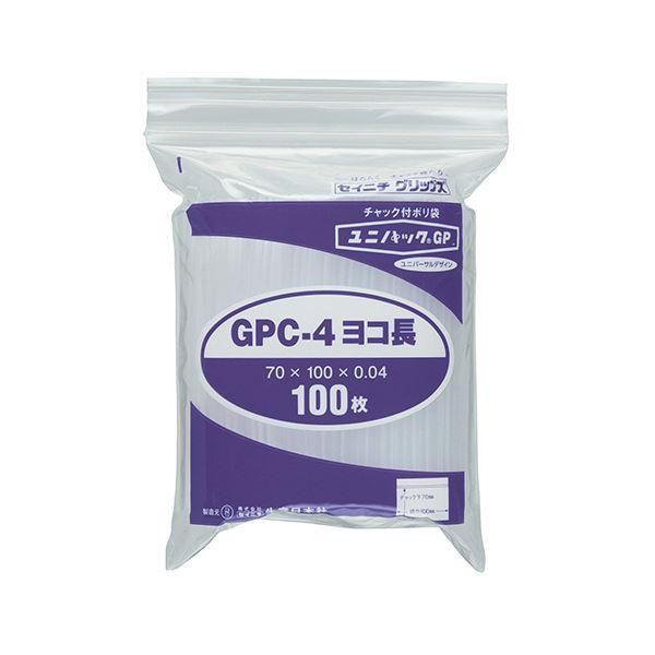 ds-(まとめ) セイニチ ユニパックGP ヨコ長タイプヨコ100×タテ70×厚み0.04mm GPC-4ヨコナガ 1パック（100枚） 〔×30セット〕 14,756円